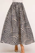 Chiffon Skirt-Abstract Print