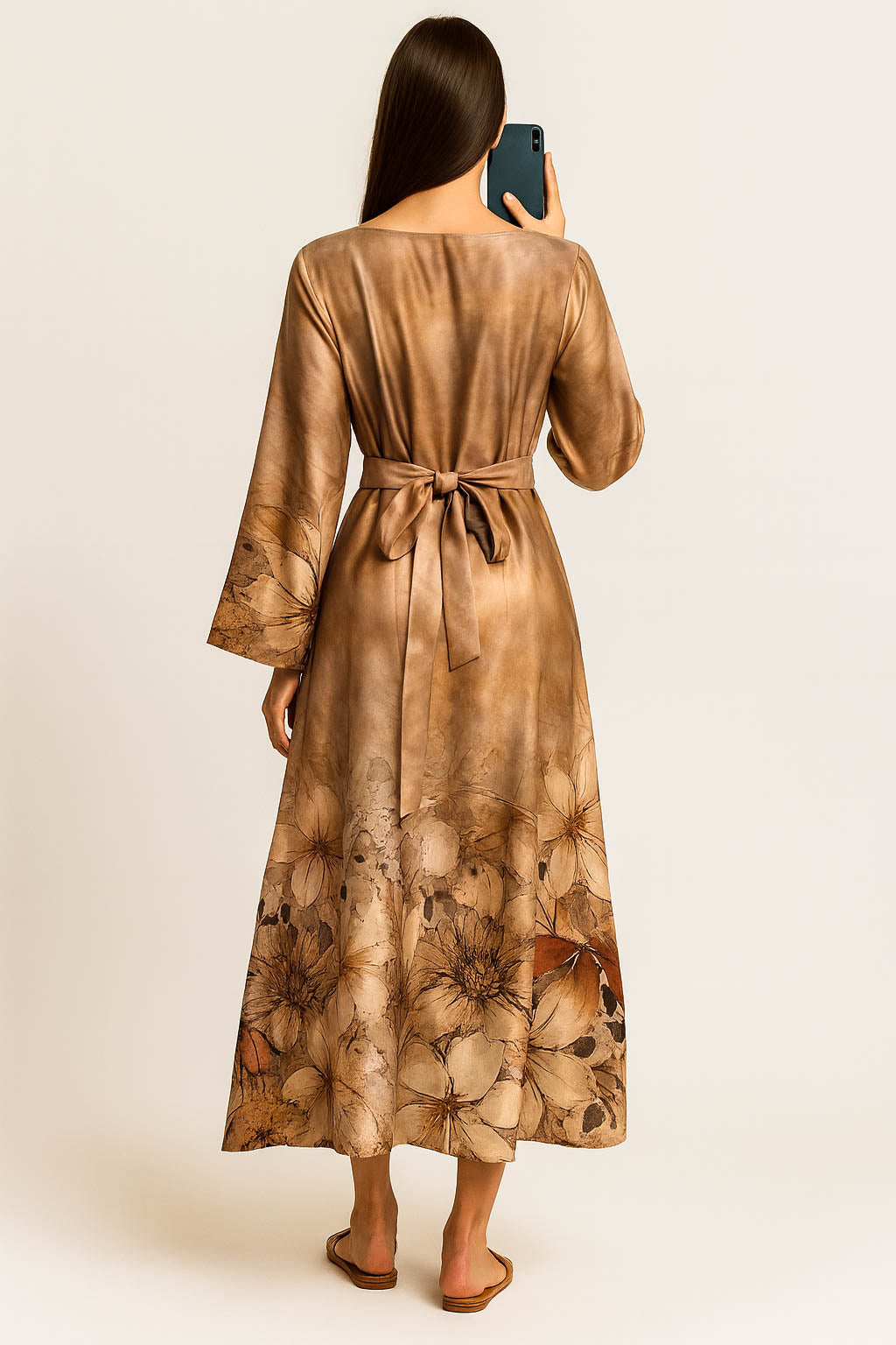 Bold Blossom Silk Maxi-Vibrant Grandeur Print