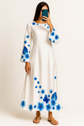 Bold Blossom Silk Maxi-Scattered Floral Motif