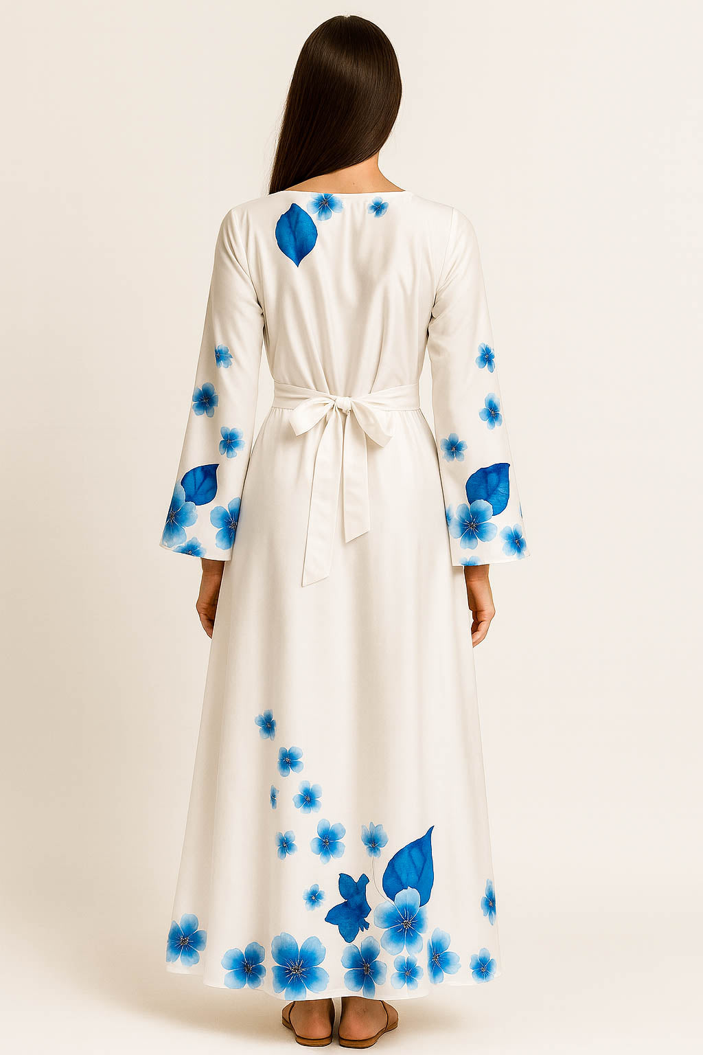 Bold Blossom Silk Maxi-Scattered Floral Motif