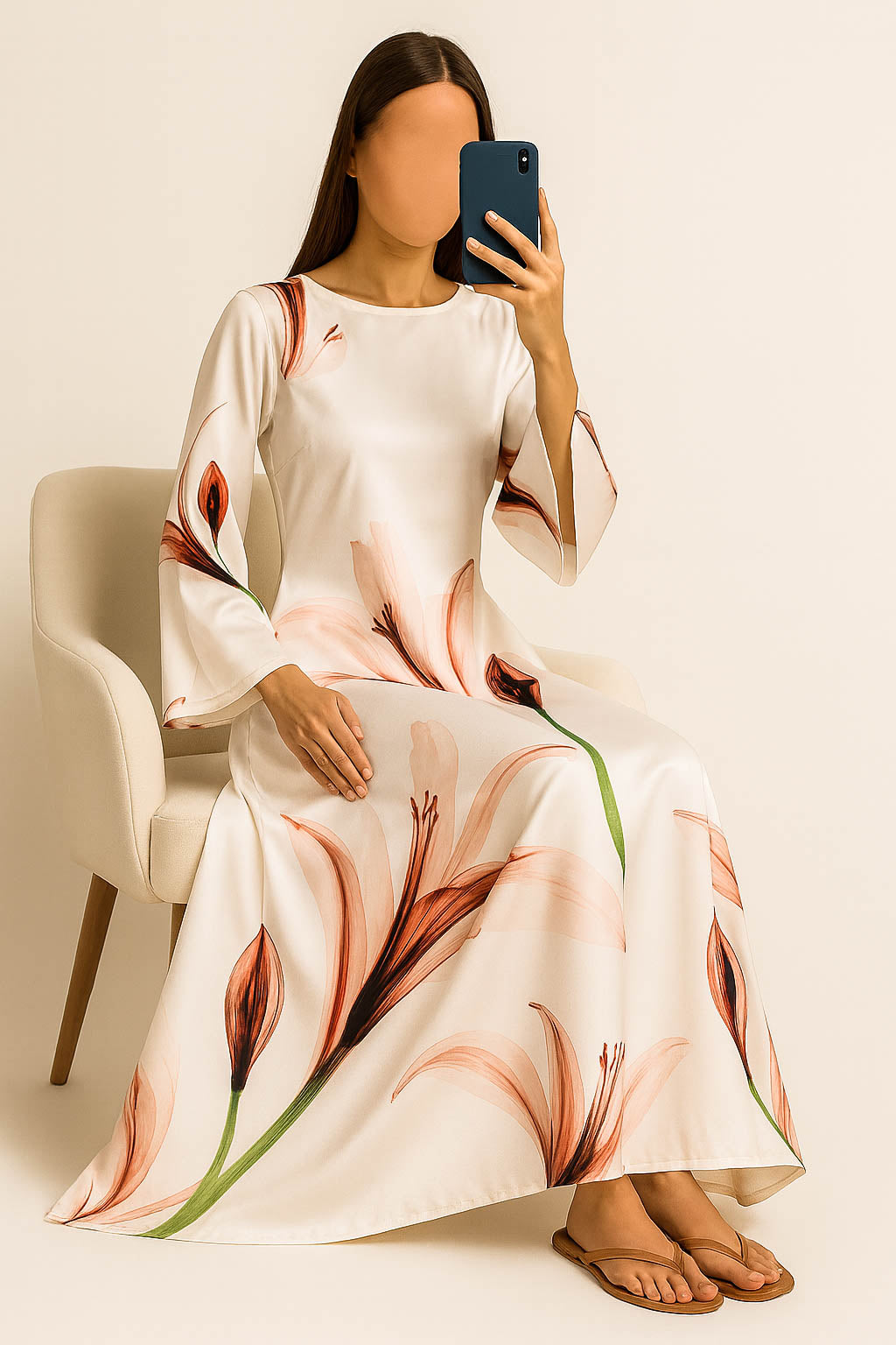 Bold Blossom Silk Maxi-Lily Floral Print