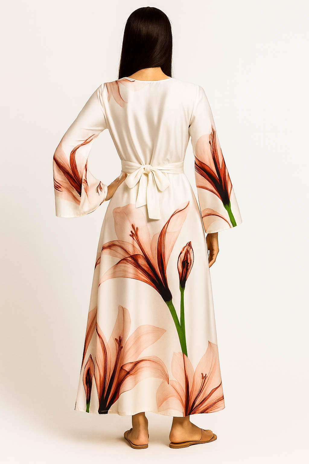Bold Blossom Silk Maxi-Lily Floral Print