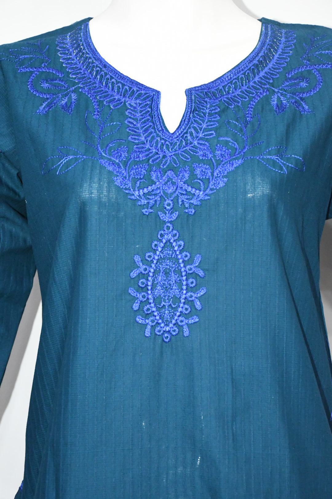 Zinc Blue Embroidered Shirt and Trouser