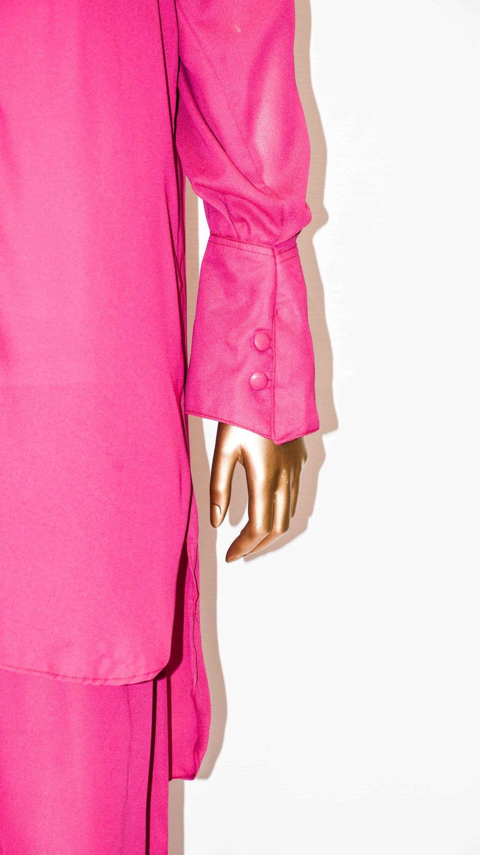 Fabric button co-ord Set Shocking Pink