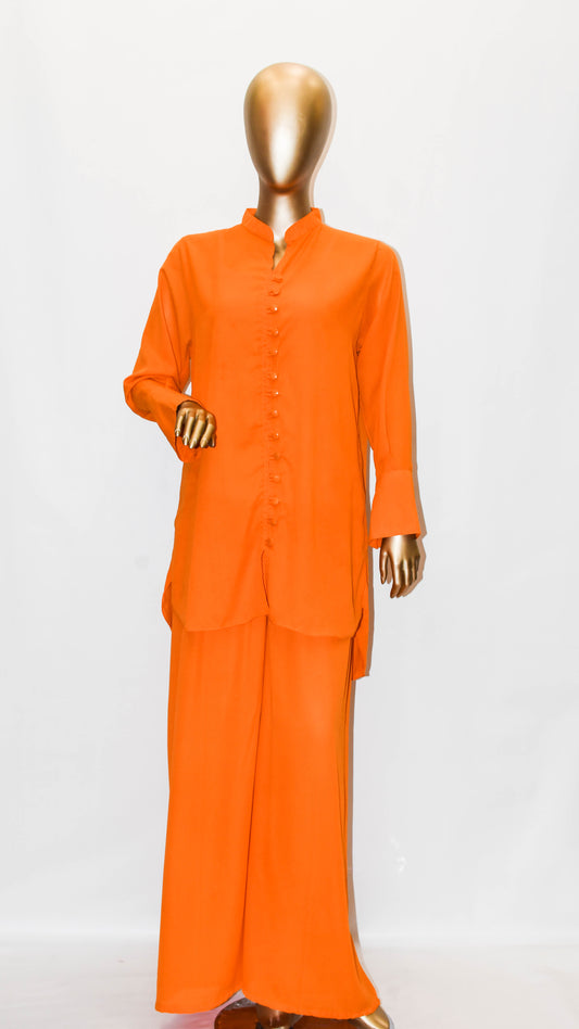 Fabric button co-ord set Sunset Blaze