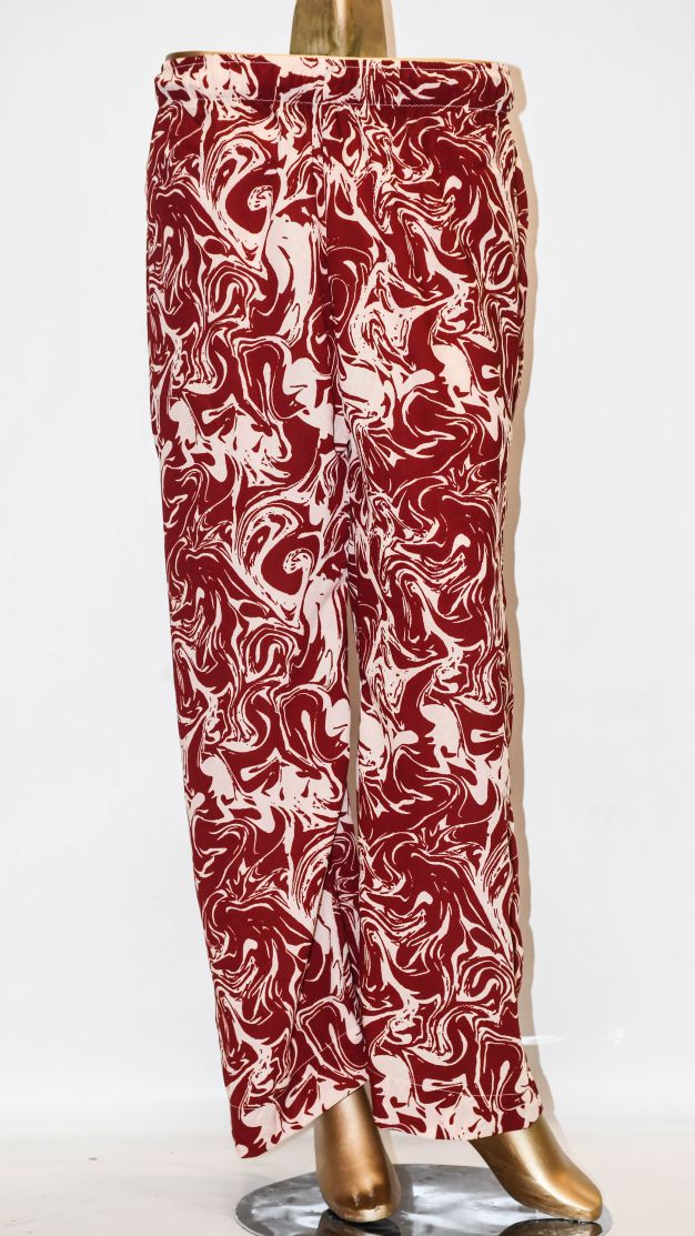 Co-Ords Set Abstract Maroon