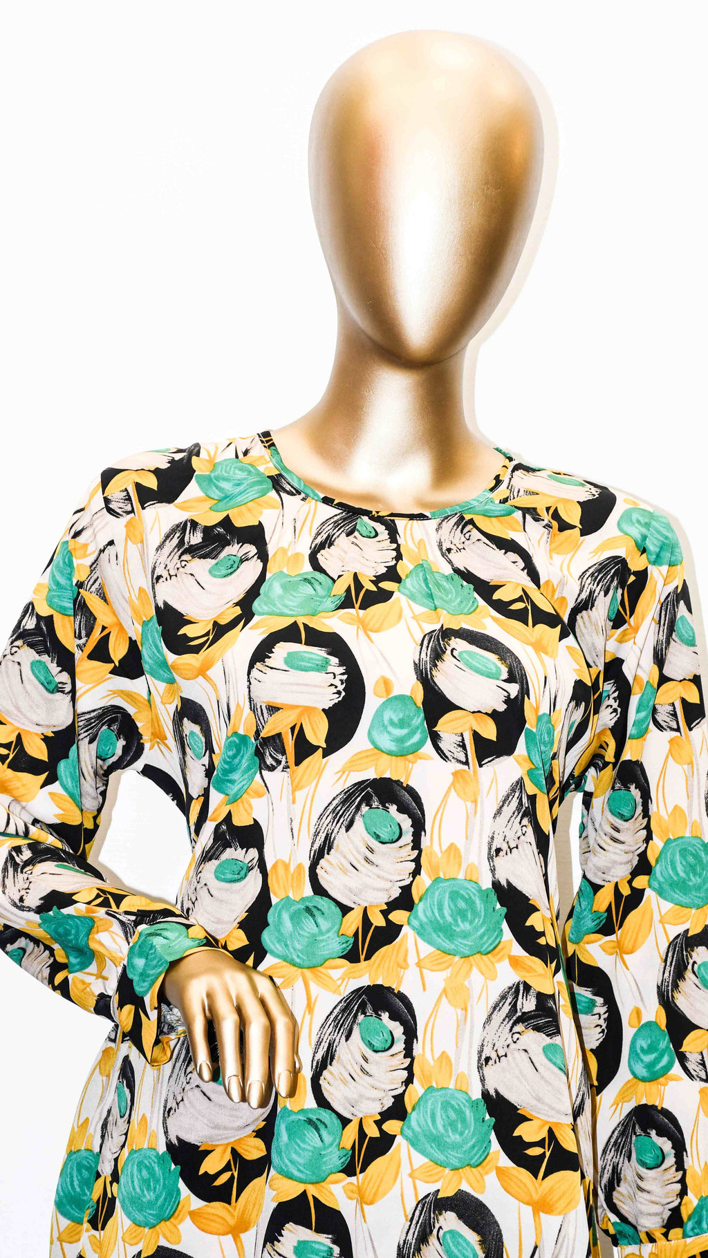 Co-Ords Set Mustard Green Floral