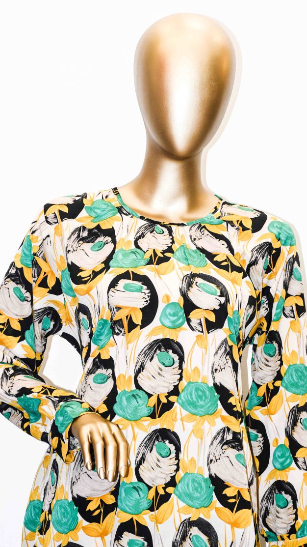 Co-Ords Set Mustard Green Floral