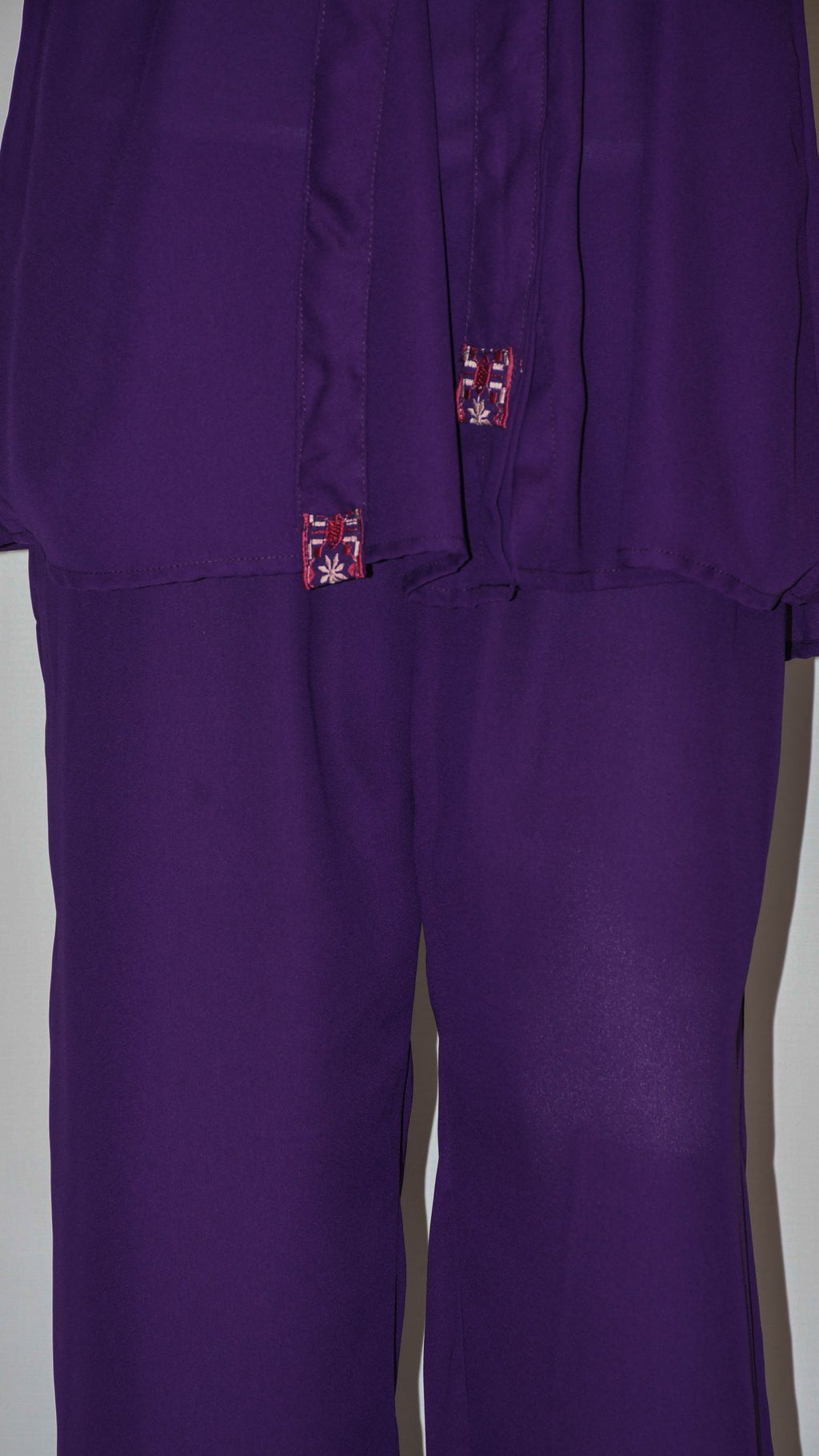 Co-Ord Set Embroidered Deep Purple