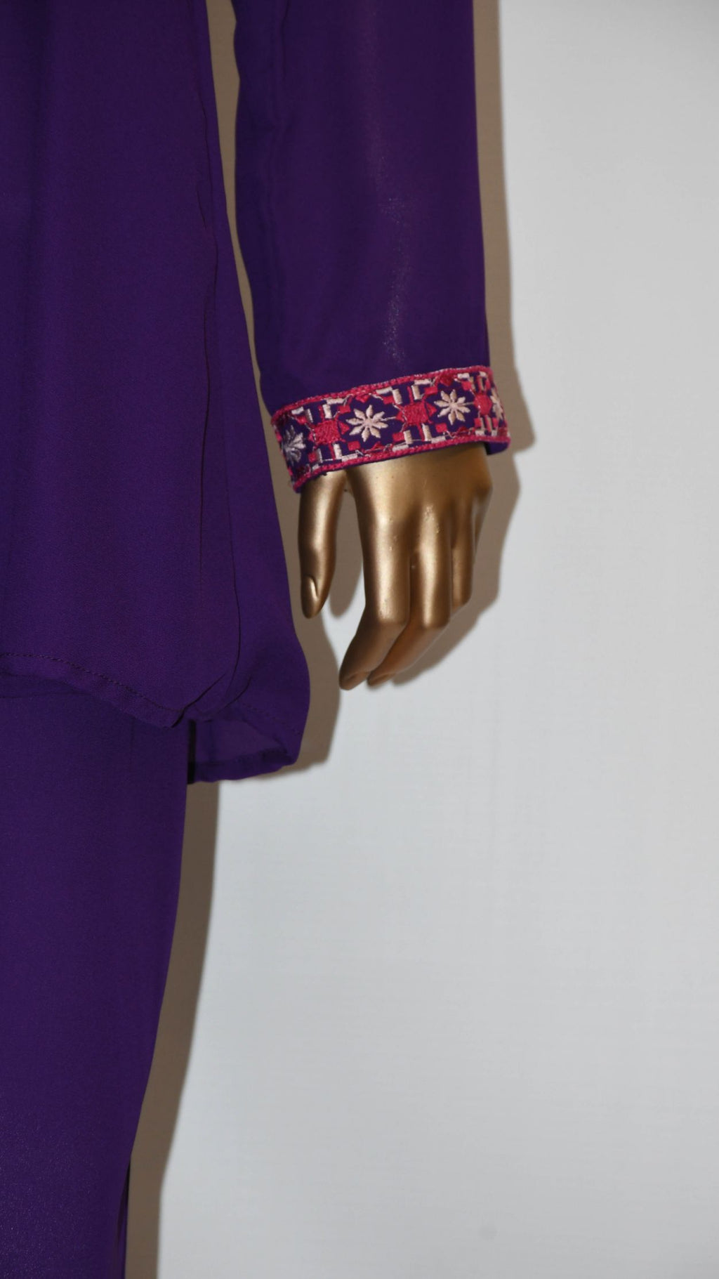 Co-Ord Set Embroidered Deep Purple