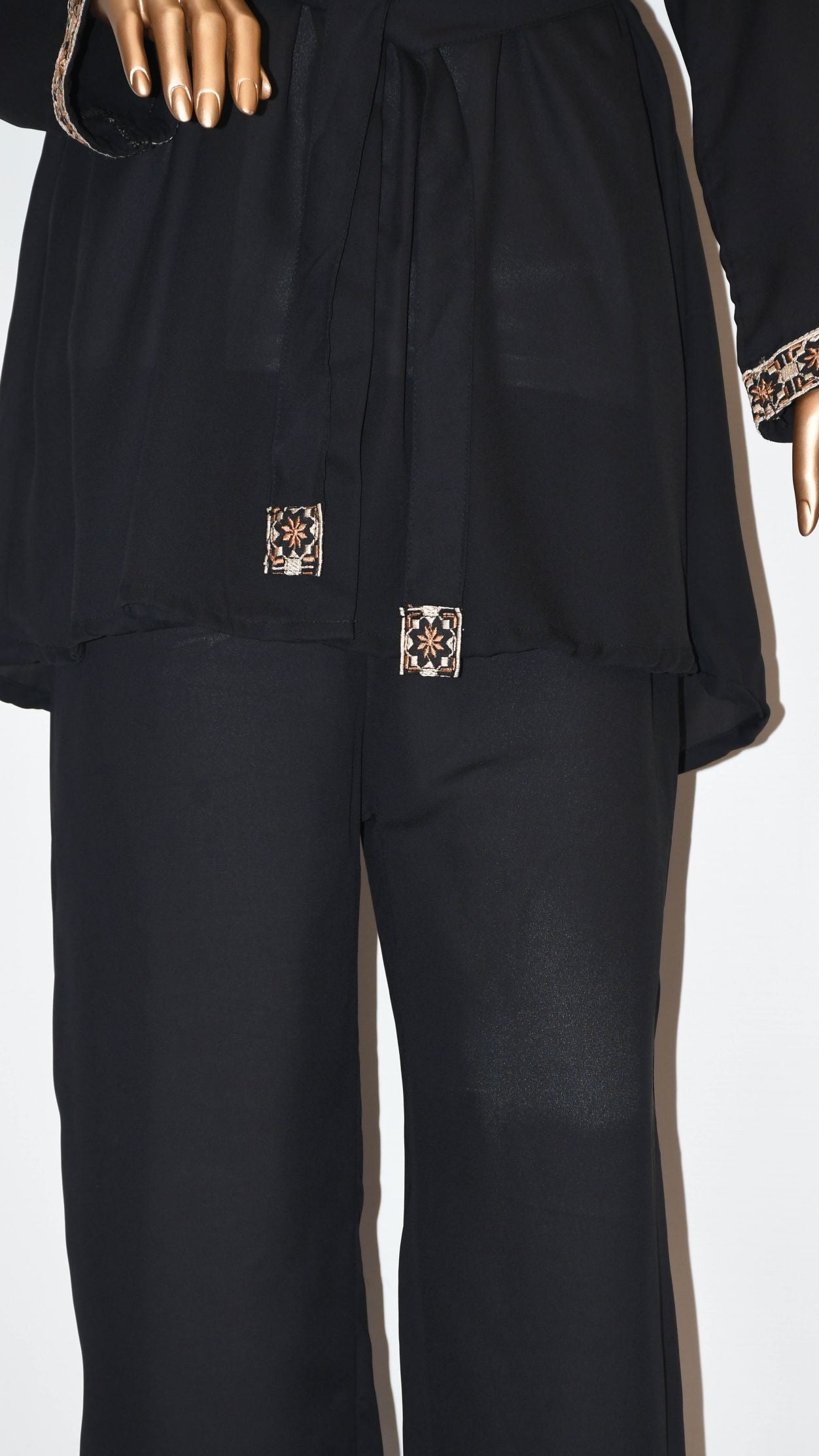 Co-Ords Set Embroidered Jet Black