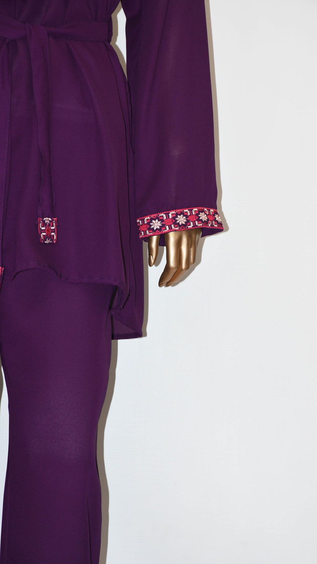 Co-Ord Set Embroidered Plum