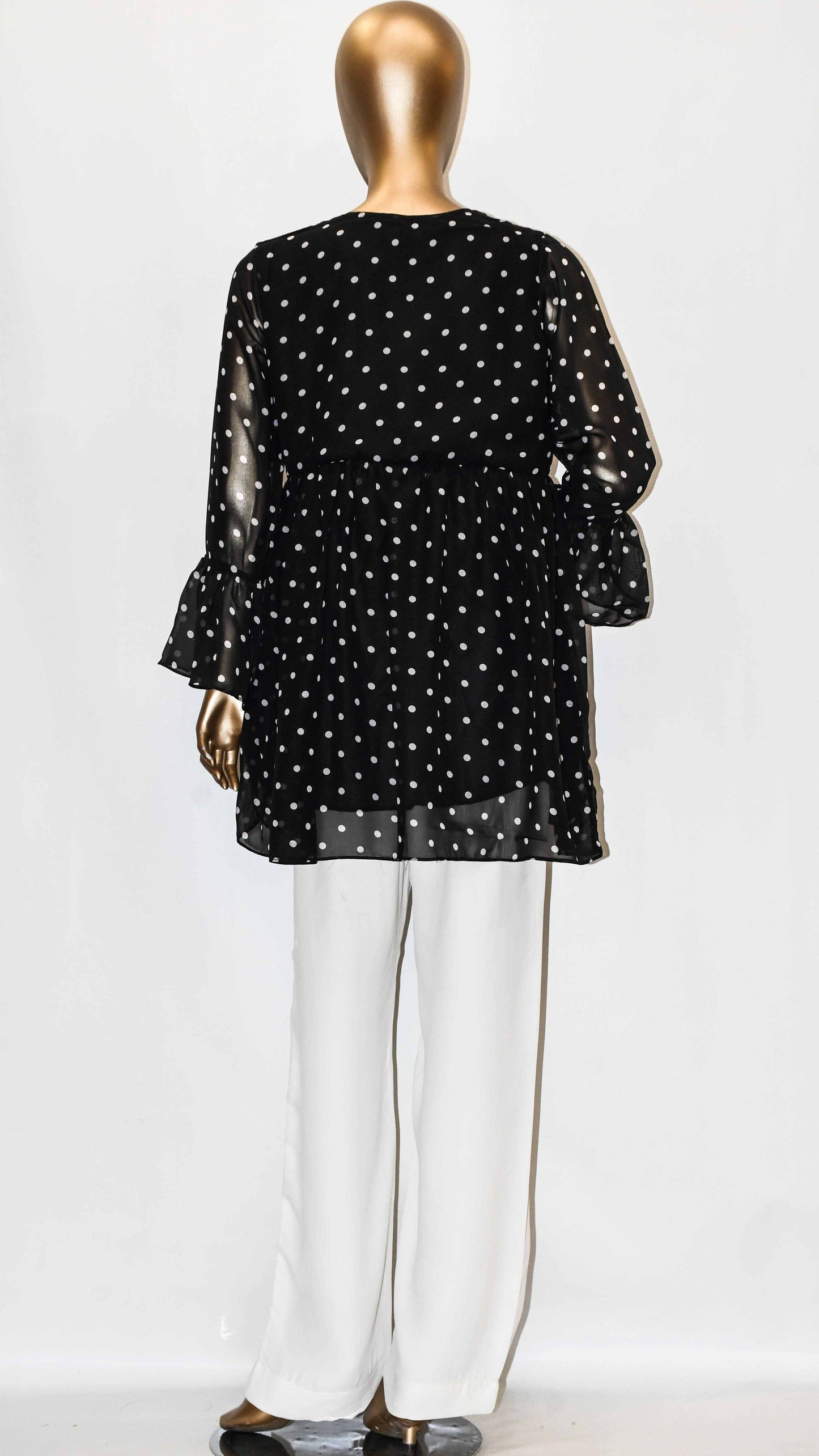 Co-Ord Set Lace-Up Top Polka Dots