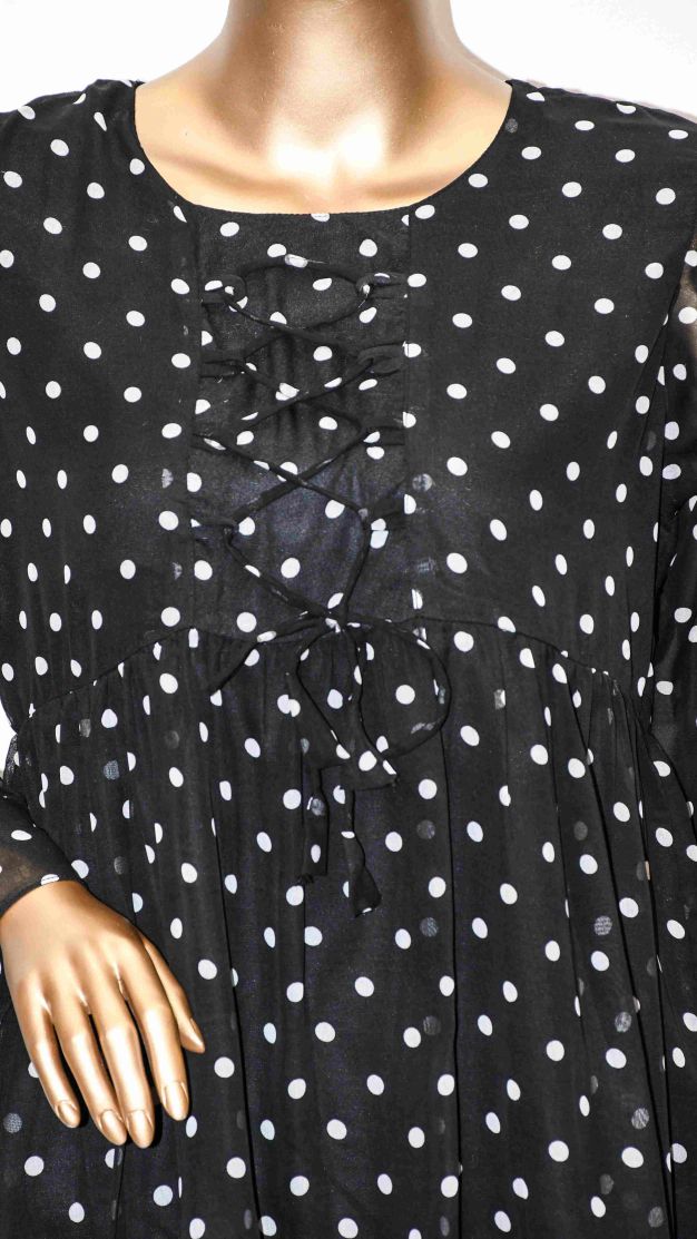 Co-Ord Set Lace-Up Top Polka Dots