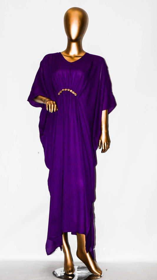 Maxi Kaftan Plain Indigo
