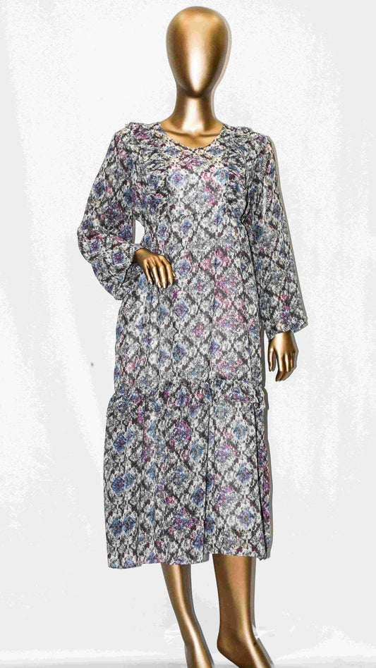 Maxi Frill-Vintage 70's Grey