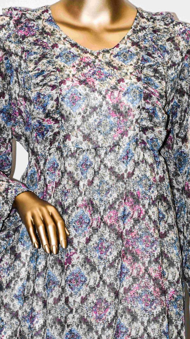 Maxi Frill-Vintage 70's Grey