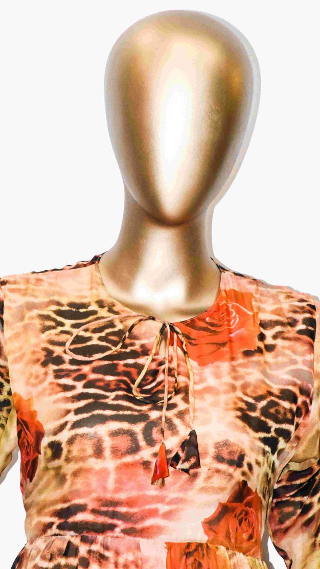 Top Two Tier-Coral Tie and Dye