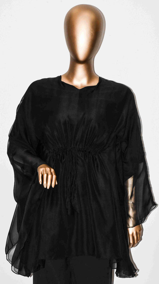 Kaftan Top-Jet Black