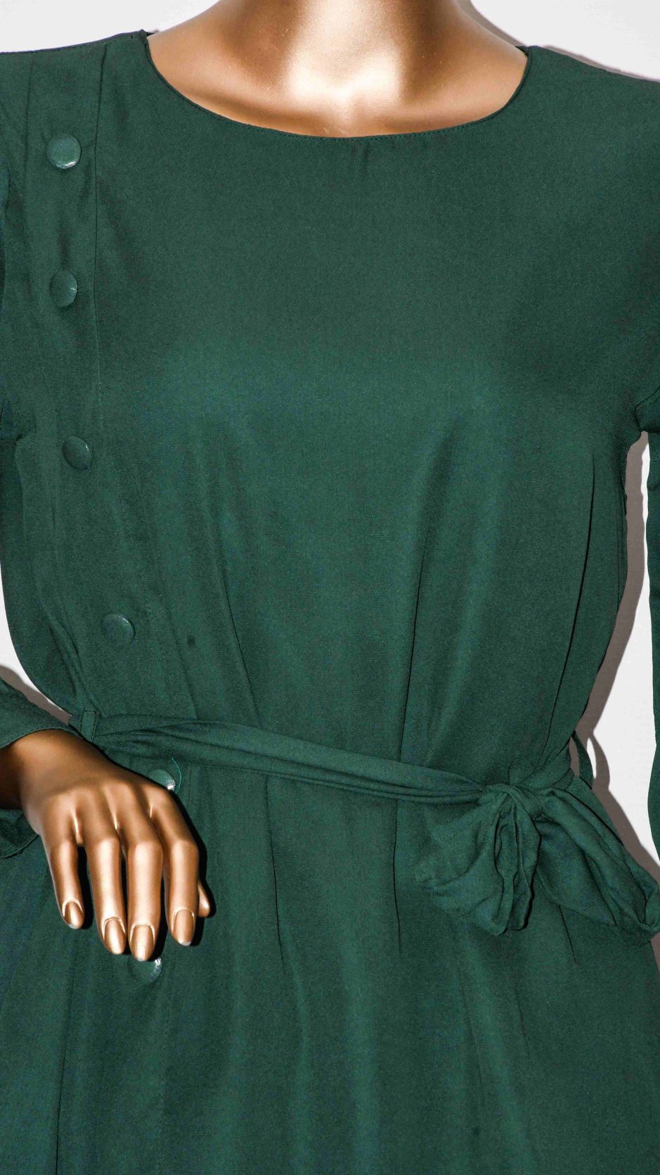 Top Side Button-Hunter Green