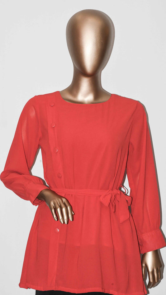 Top Side Button-Candy Apple Red