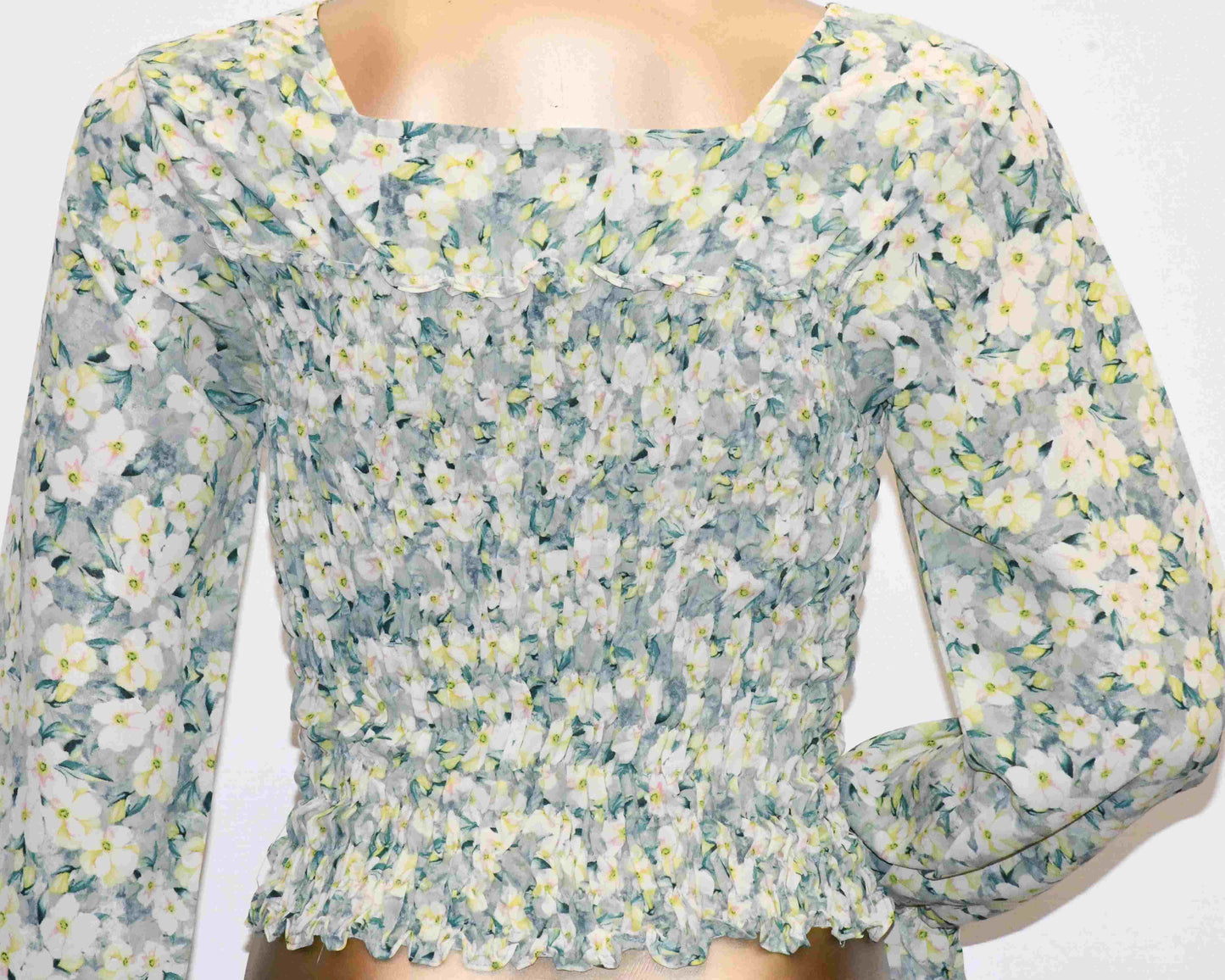 Crop Top Smoke-Light Green