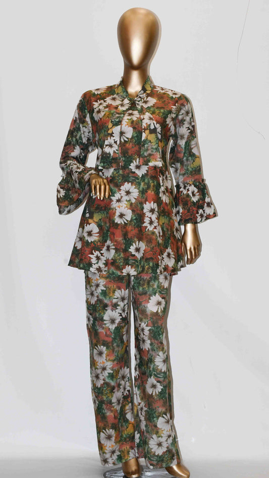 Tie Knot Lawn Co-Ord Set Spring Cocktail