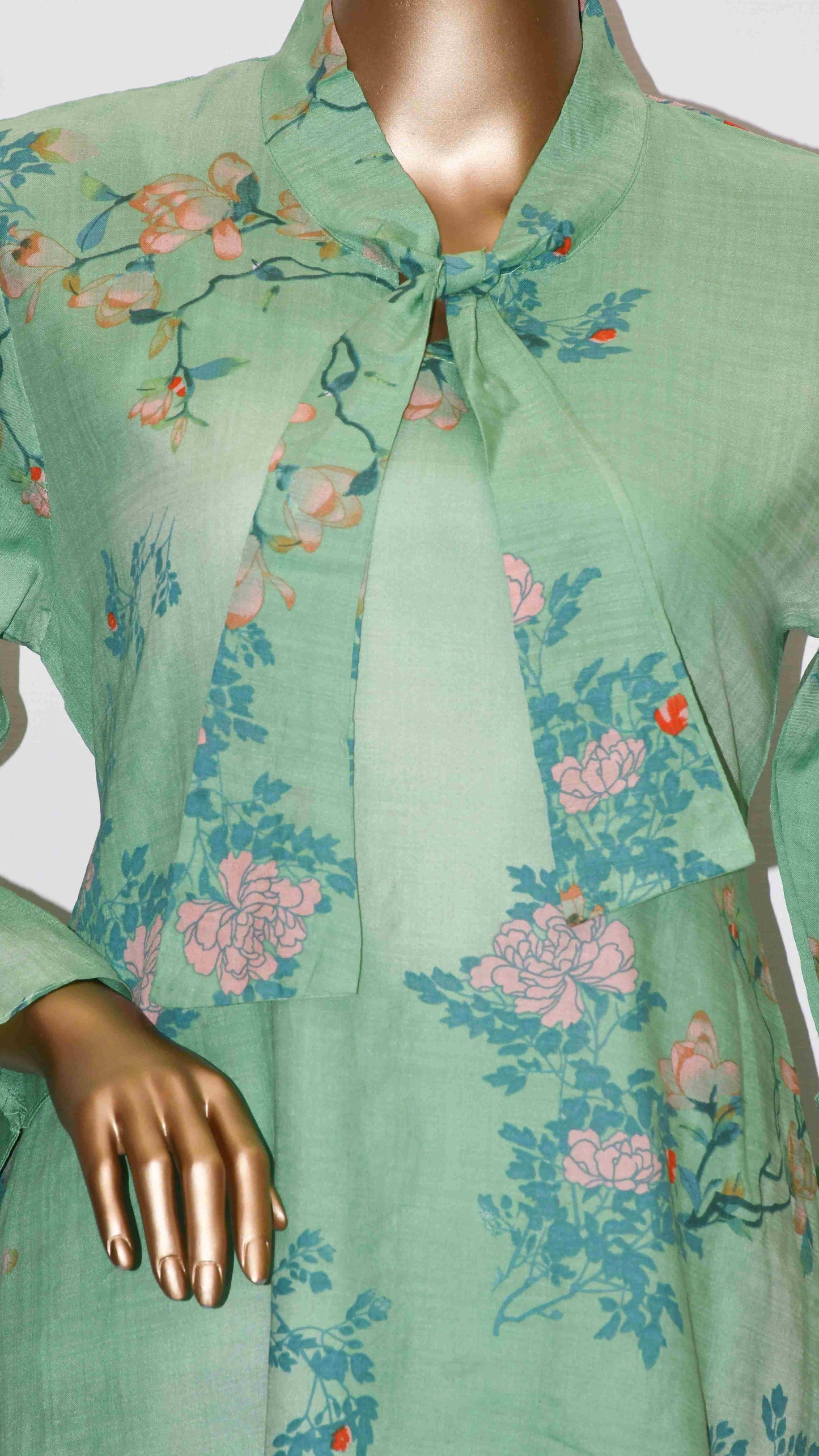 Tie Knot Lawn Co-Ord Set Fade Green