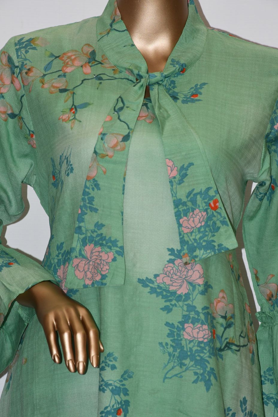 Tie Knot Lawn Co-Ord Set Fade Green
