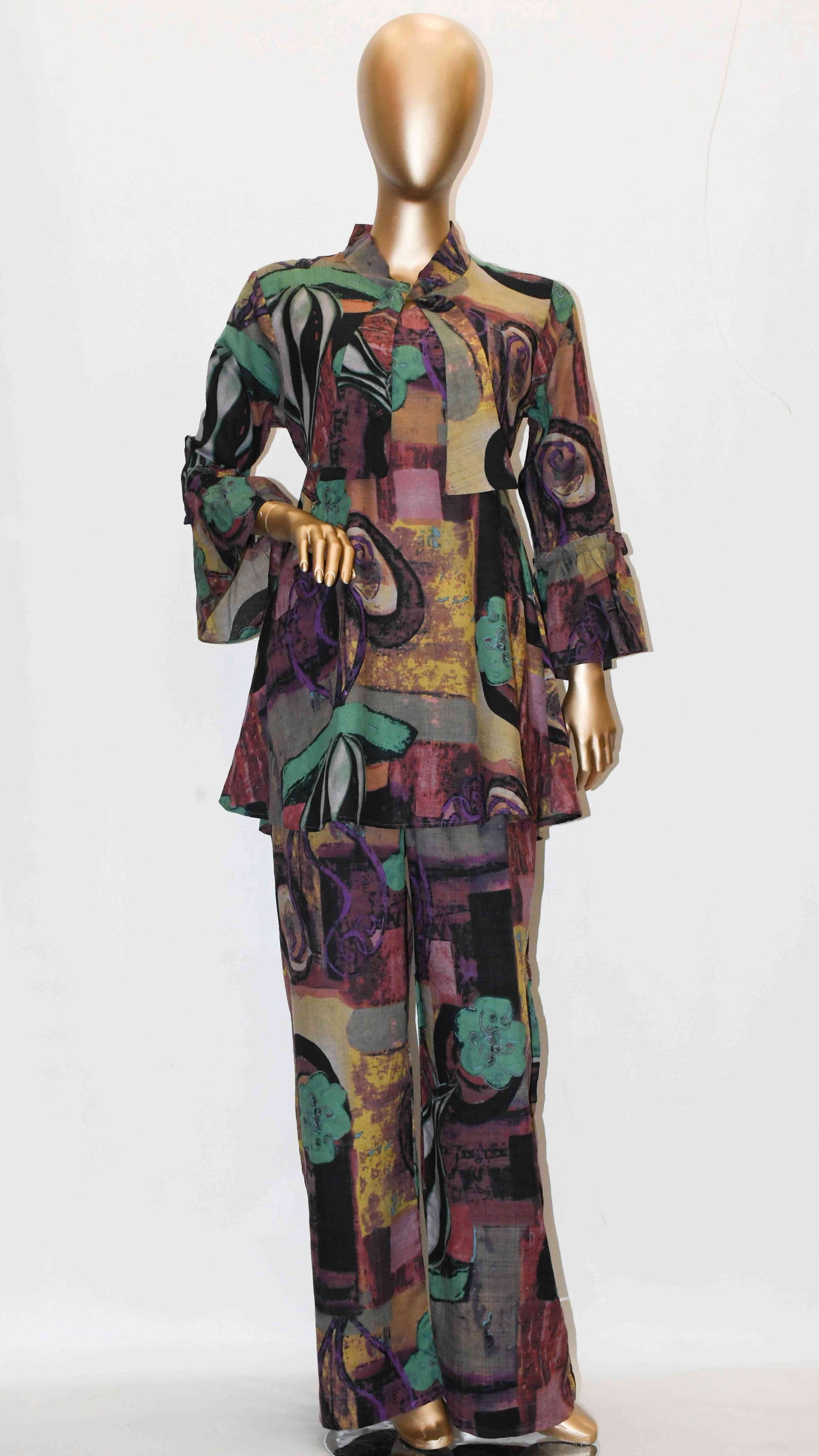 Tie Knot Lawn Co-Ord Set Dare Funky