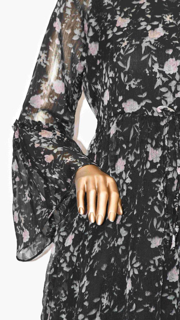 Co-Ord Set Matching Trouser Black Floral