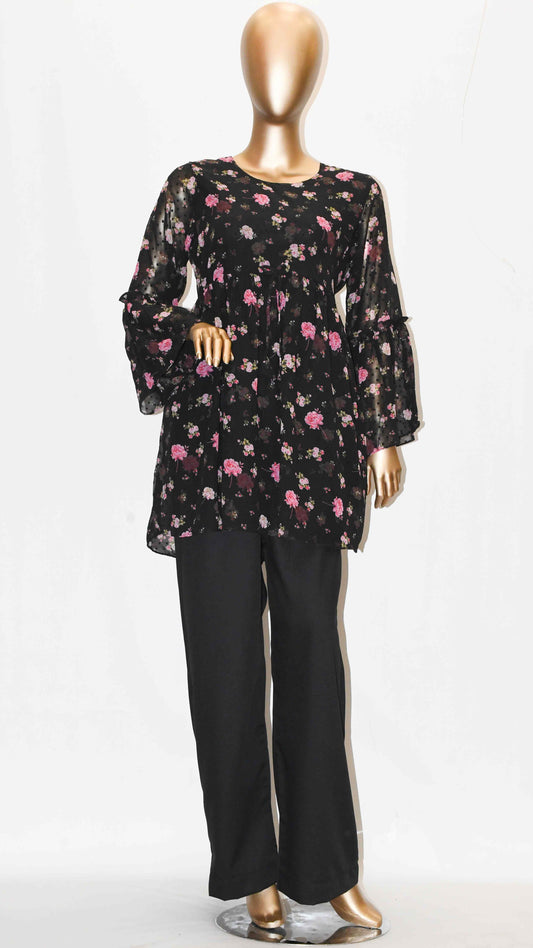 Co-Ord Set Matching Trouser Rose & Black