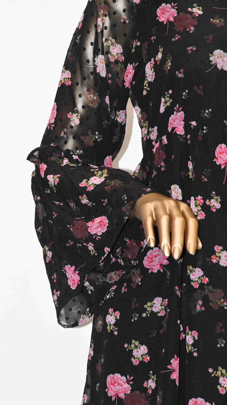 Co-Ord Set Matching Trouser Rose & Black