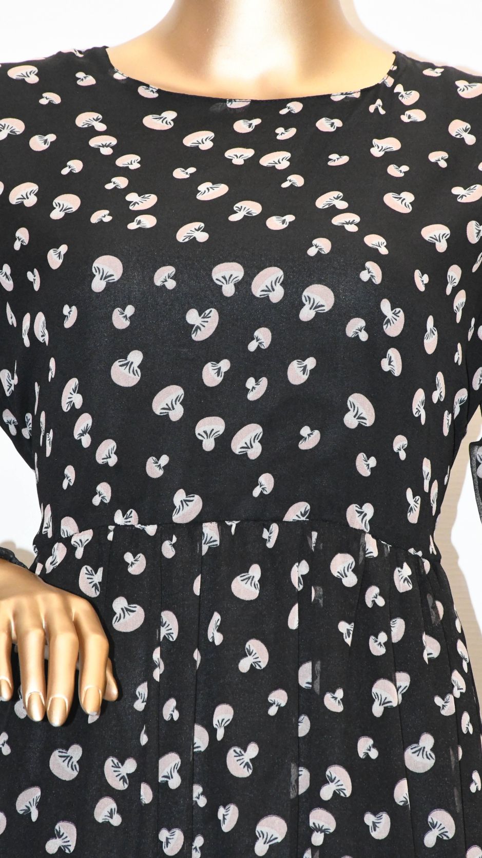 Maxi Regular Midi Dress-Mushroom Black