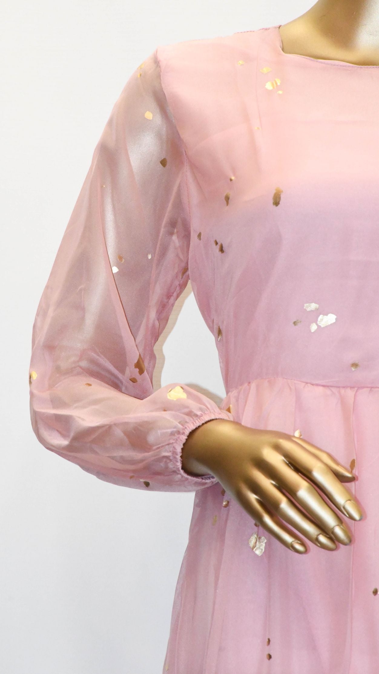 Maxi Regular Midi Dress-Baby Pink Glitter
