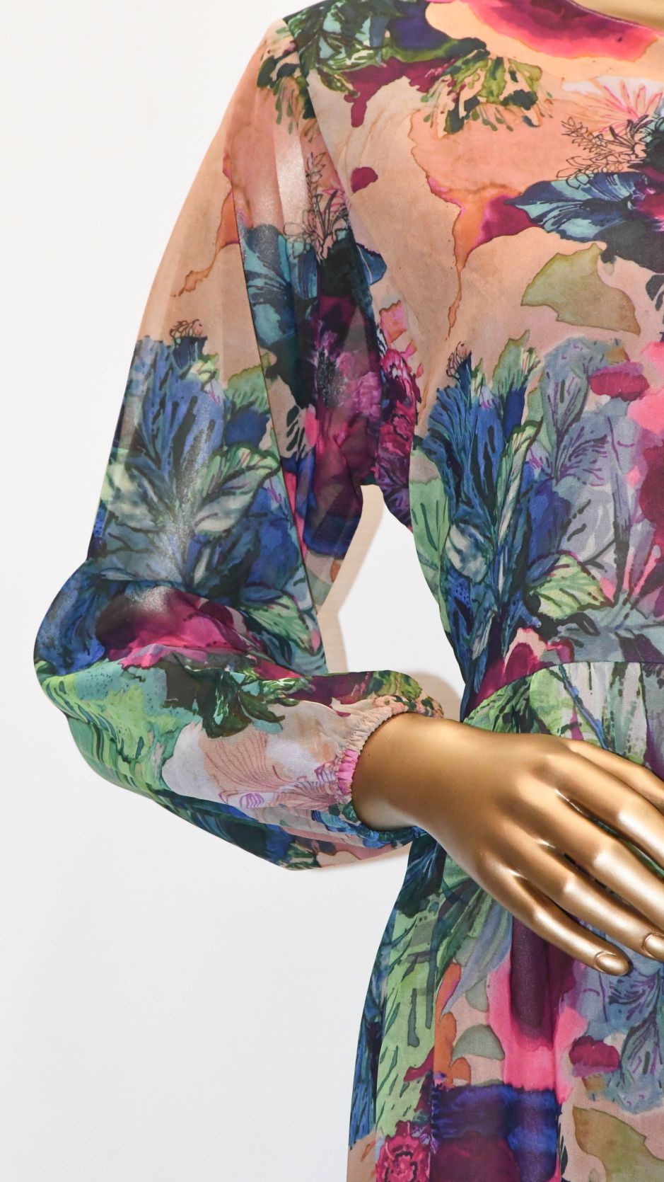 Maxi Regular Midi Dress-Multi Color Floral
