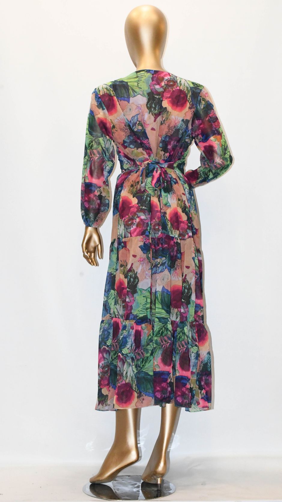 Maxi Regular Midi Dress-Multi Color Floral