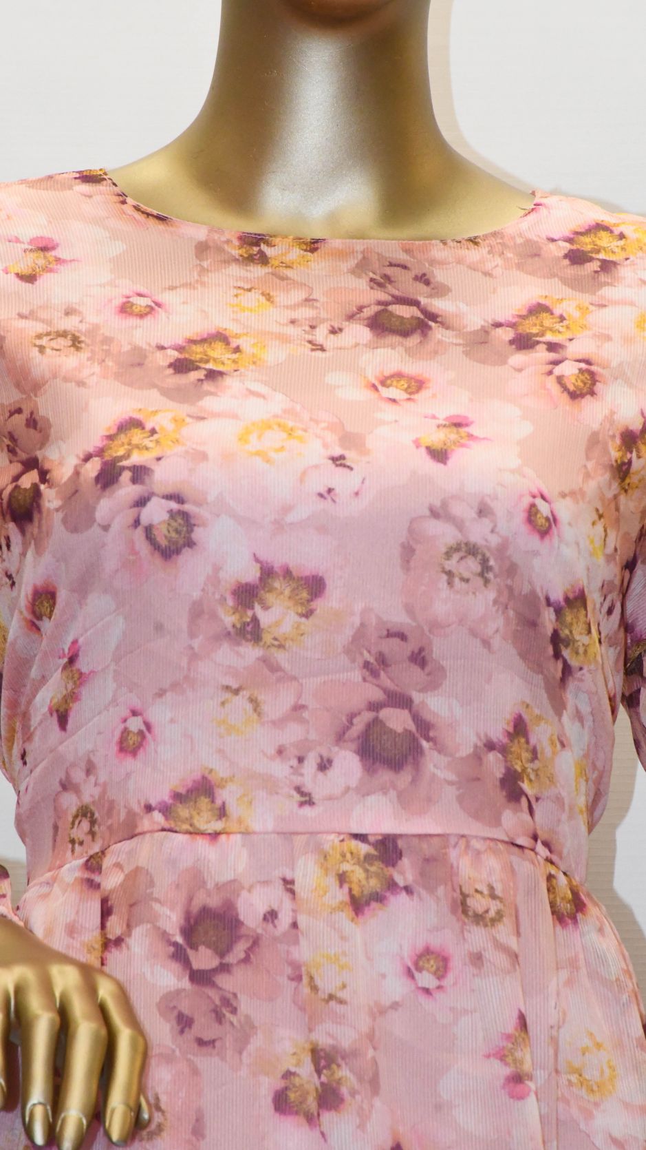 Maxi Regular Midi Dress-Pink Floral