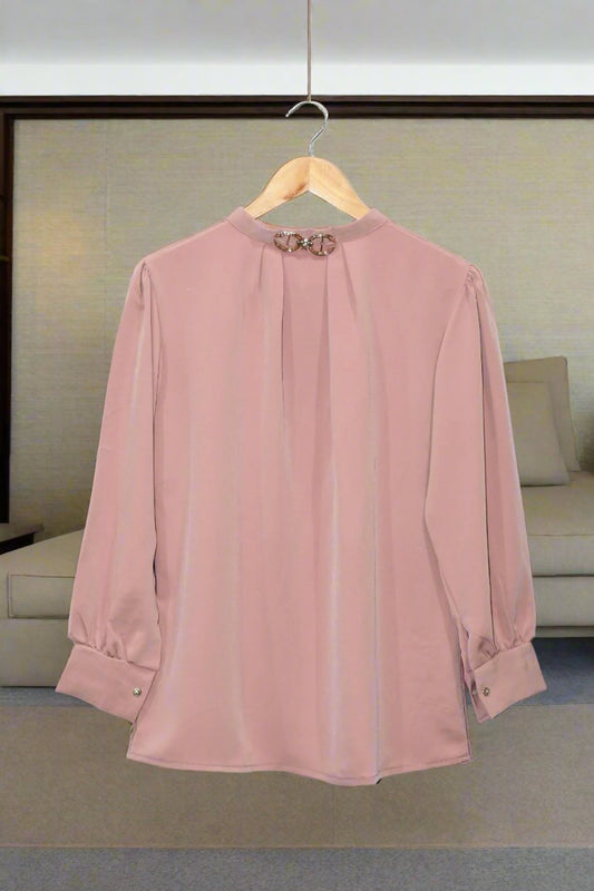 Top Plain Neck Buckle_Dusty Pink