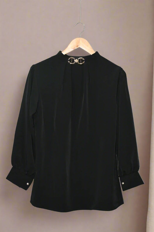 Top Plain Neck Buckle-Jet Black