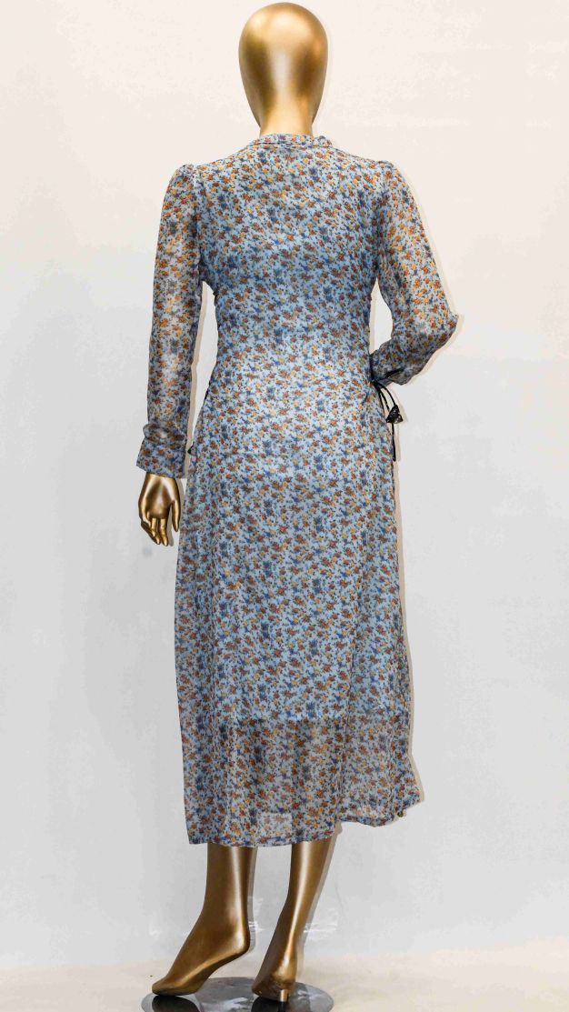 Maxi Side Laces-Sky Blue Floral