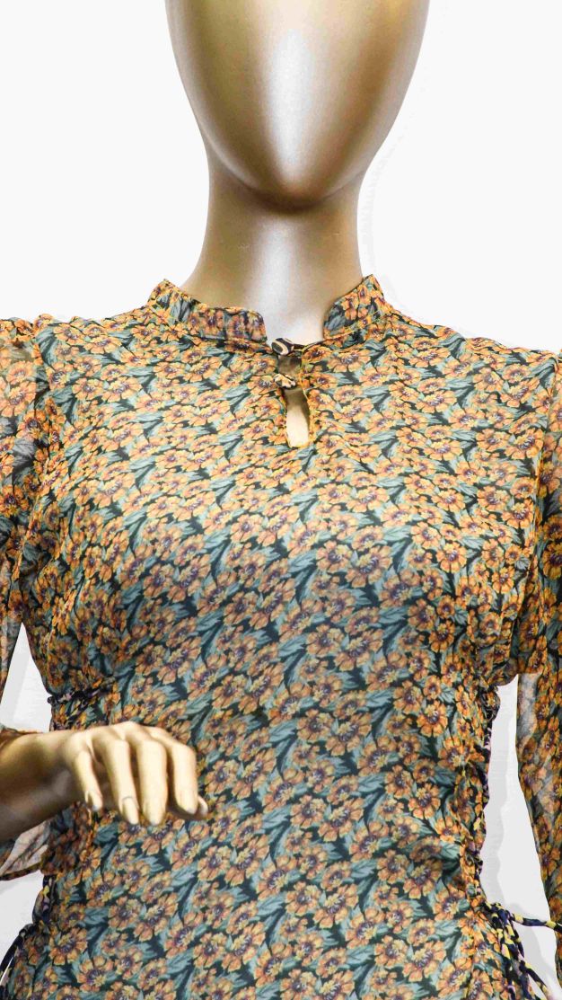 Maxi Side Laces-Green Floral