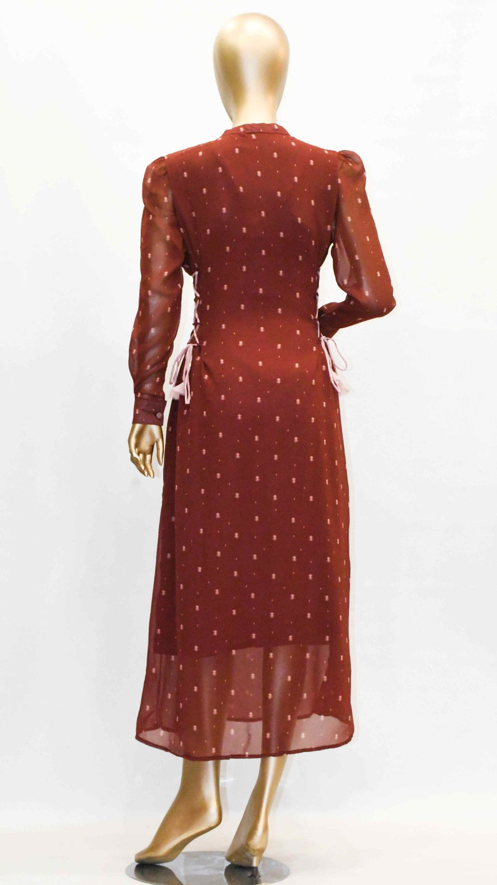 Maxi Side Laces-Maroon Printed