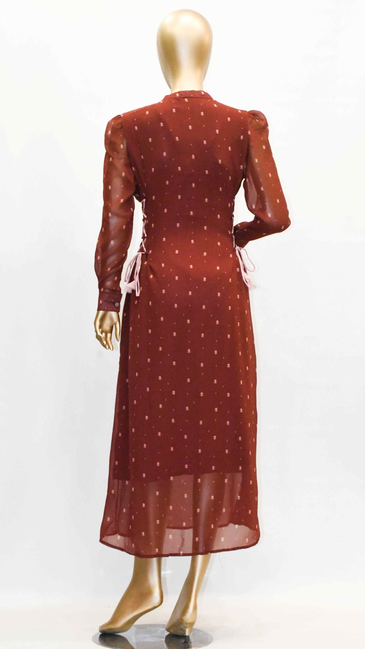 Maxi Side Laces-Maroon Printed