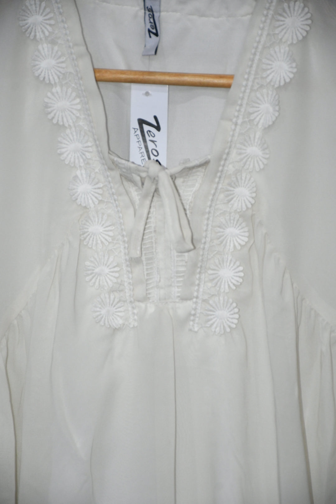 Lace Work Top Ivory Mist