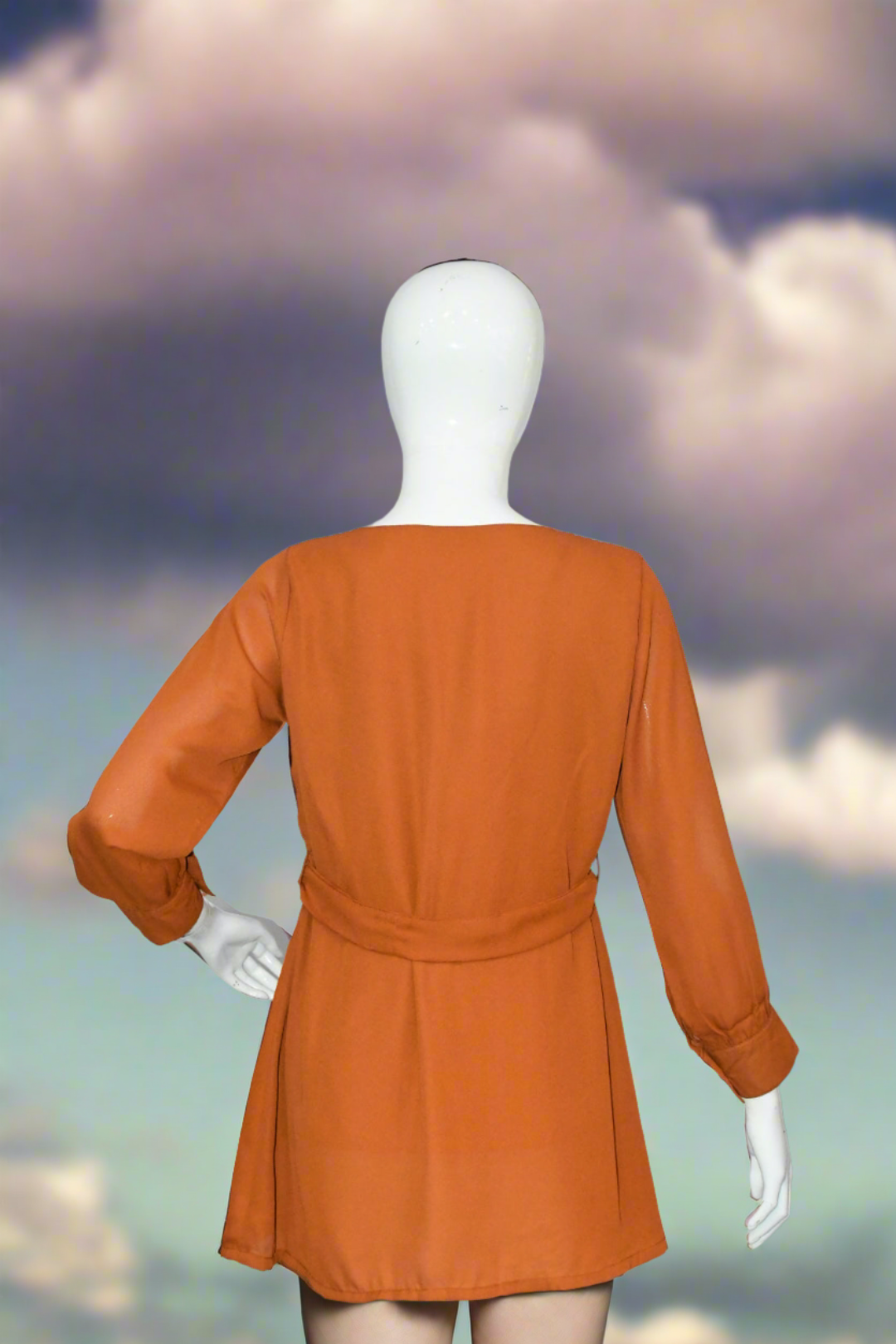 Top Side Button-Burnt Orange