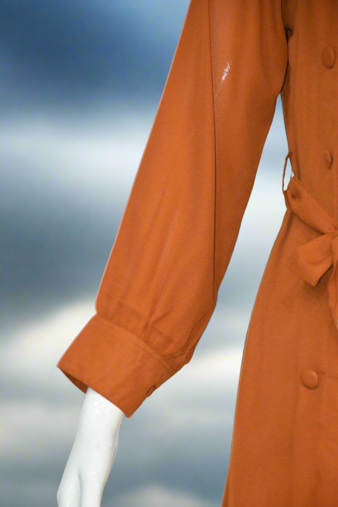 Top Side Button-Burnt Orange