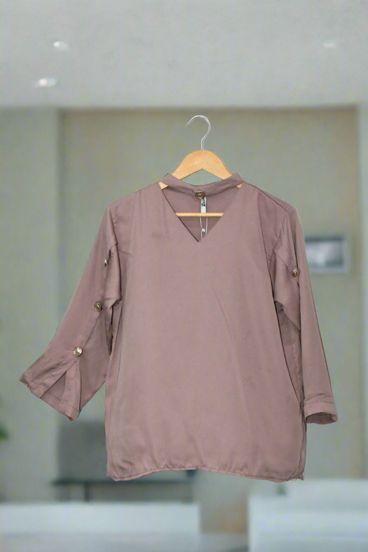 Top Choker Neck-Tea Pink