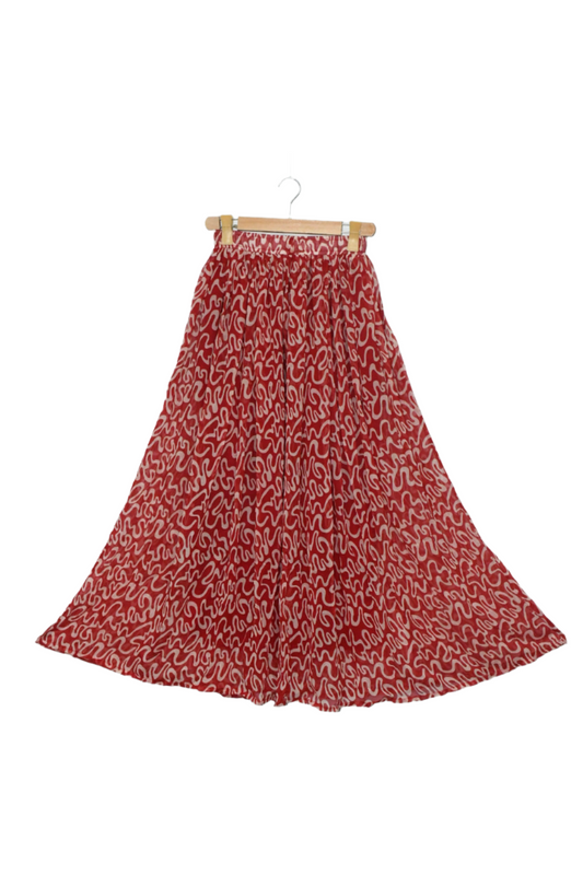 Chiffon Skirt-Abstract Print