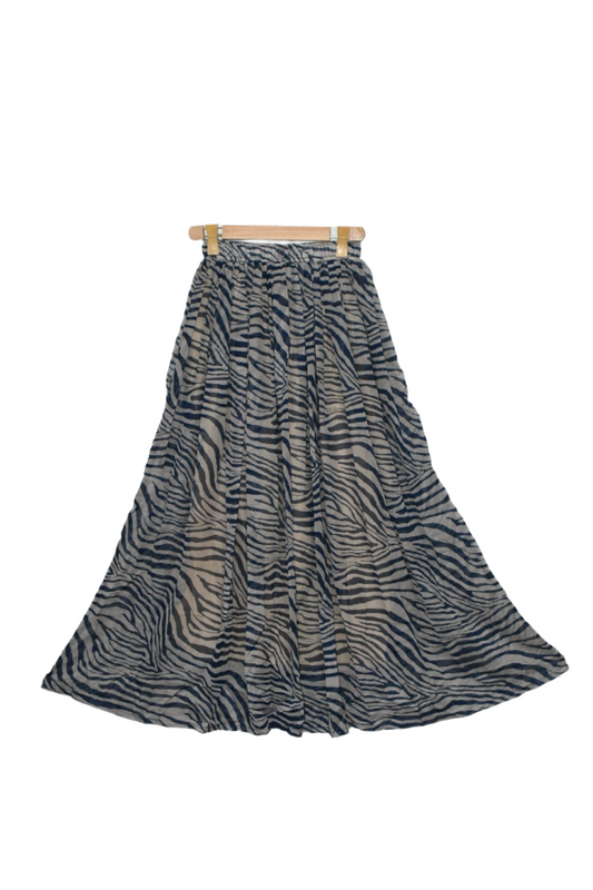 Chiffon Skirt-Abstract Print